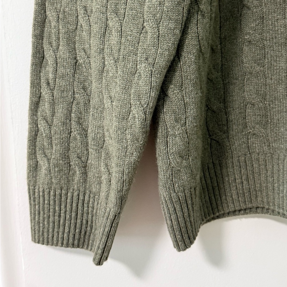 Brooks Brothers Men’s 2-Ply Cashmere Cable Knit Sweater Size XL - Picture 6 of 8